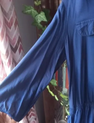 Vestido azul manga 3/4