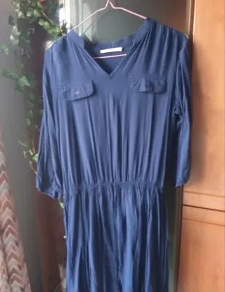 Vestido azul manga 3/4