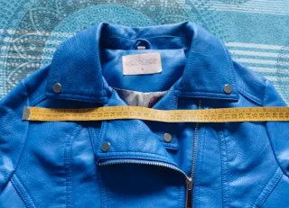 Chaqueta cuero mujer azul