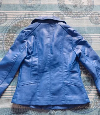 Chaqueta cuero mujer azul