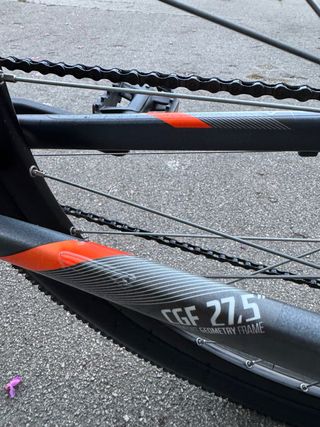 Bicicleta MTB Rockrider ST120 Gris/Naranja