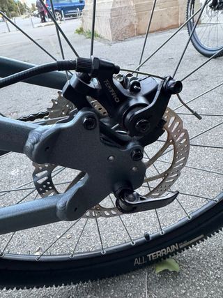 Bicicleta MTB Rockrider ST120 Gris/Naranja