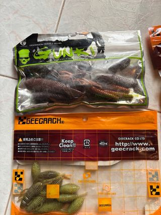 Lote señuelos vinilo pesca GEE CRACK