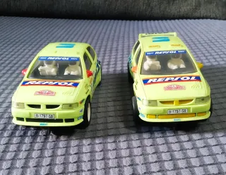 2 coches de coches de Scalextric rally Seat Ibiza