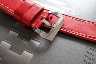 Correa Panerai Piel 24mm Roja