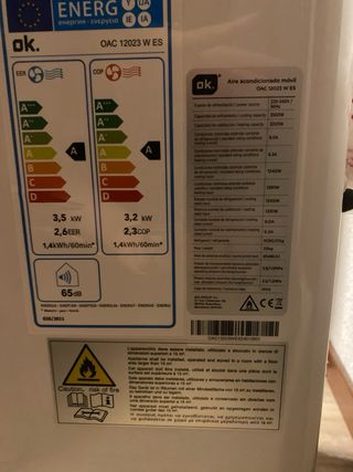 Aire Acondicionado Portátil Blanco