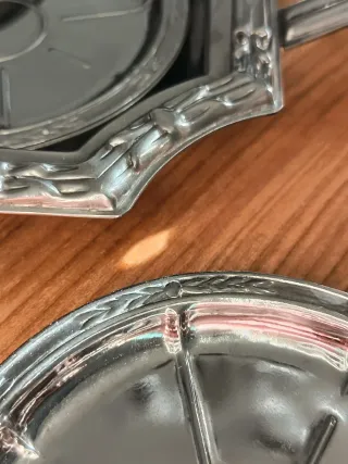 Vassoio e Sottobicchieri vintage Acciaio Inox