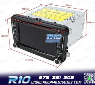 RADIO GPS ANDROID 13 PARA VOLKSWAGEN VW SEAT SKODA TOURAN 7"