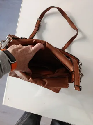 Bolso Parfois Marrón Piel Cadena