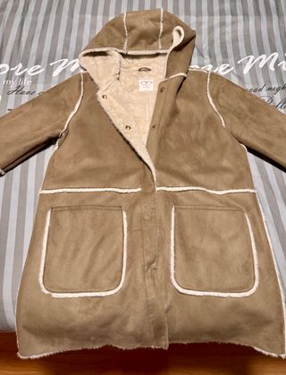 Abrigo ante mujer capucha borreguito