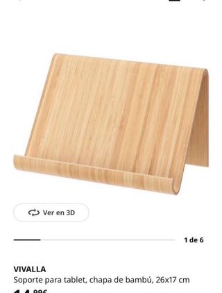 Soporte de madera para tablet