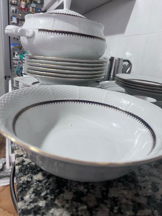 Juego de vajilla y café porcelana