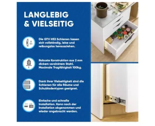 GTV Guias Correderas Cajones Extraccion