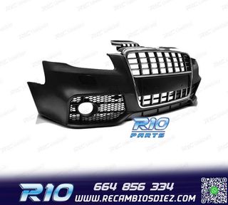 PARAGOLPES DELANTERO AUDI A4 B7 04-08 LOOK S LINE CROMO NEGR