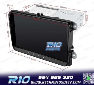 RADIO GPS ANDROID 11 PARA VOLKSWAGEN VW SEAT SKODA HEXA-CORE