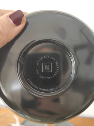 4 Tazas Nespresso de Vidrio y Plástico