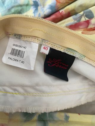 Traje de flamenca amarillo floral