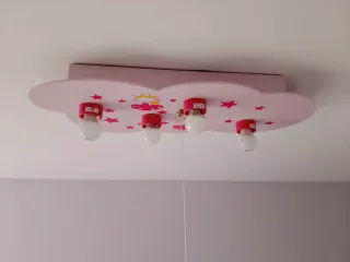 Lámpara infantil de nubes, princesas y estrellas