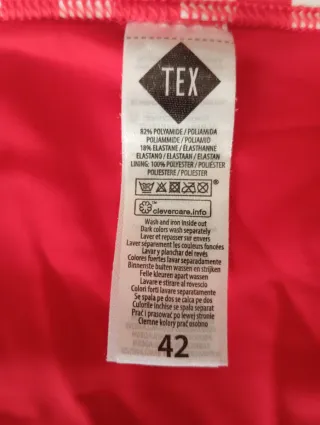 Bikini Tex Talla 42 Rojo y Blanco