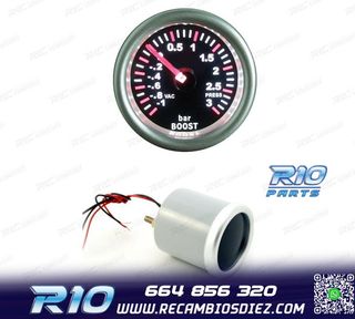 RELOJ PRESIÓN TURBO FONDO NEGRO ILUMINADO