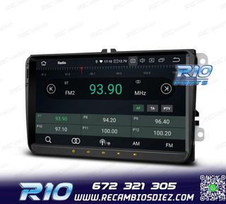 RADIO GPS ANDROID 14 PARA VOLKSWAGEN VW SEAT SKODA LCD TACTI