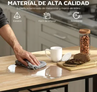 Mesa alta y 4 taburetes