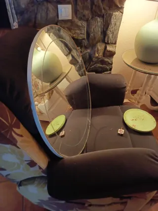 Espejo Redondo Dorado 70cm