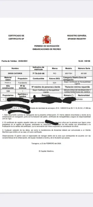 Lancha Rio 600 Fish sin motor barca barco