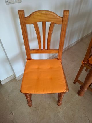Mesa comedor madera maciza y 6 sillas