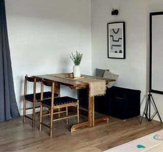 Banco Almacenamiento Kallax con Cojín Negro