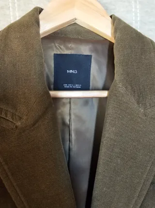 Chaqueta Mango verde de terciopelo