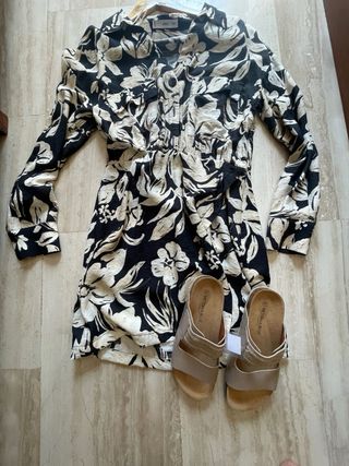 Vestido camisero floral bohemio