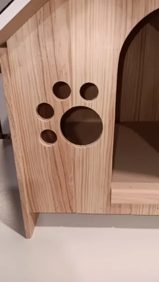 Caseta para perros mini de madera