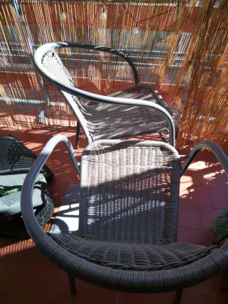 Set 2 Sillas Exterior Fibra Artificial