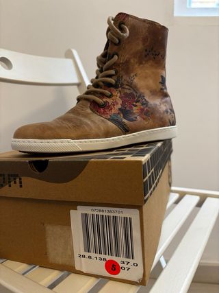 Botas OFFOM florales marrones multicolor