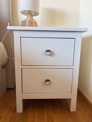 Conjunto 2 Mesitas de Noche Blancas Madera