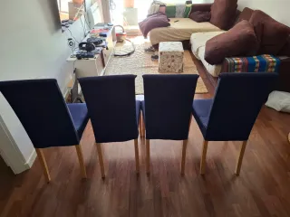 4 Sillas Harry Ikea Funda Azul