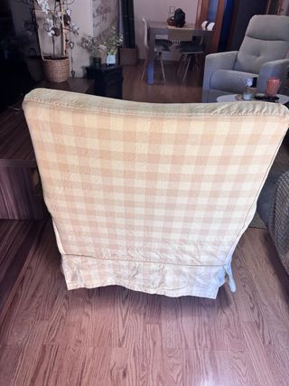 Sillón individual tela cuadros