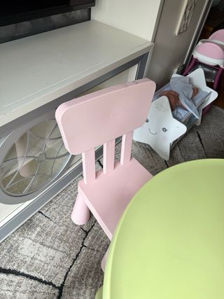 Mesa y 2 Sillas Infantiles IKEA + Taburete
