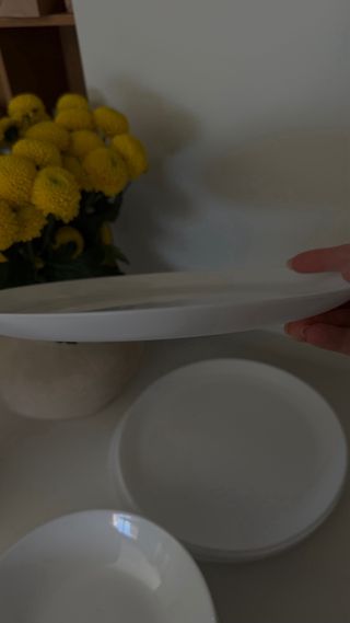 Juego 15 platos y cuencos blancos