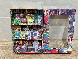 SCATOLA PICCOLA IN CARTONE MARVEL CON 6 SCOMPARTI NUOVA