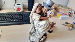 Figura  de Nadal de boda pareja de novios