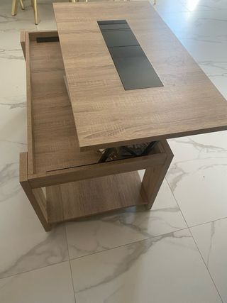 Mesa de centro madera y cristal
