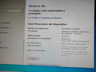 PC Intel i5 8GB RAM Radeon 570 8GB