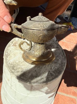 Lámpara de aceite candil antigua