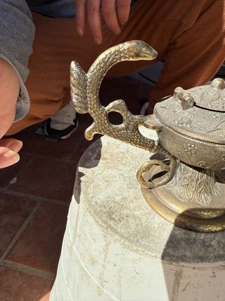 Lámpara de aceite candil antigua