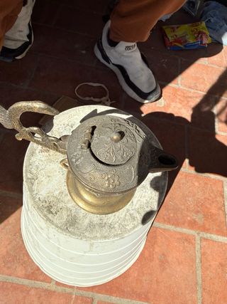 Lámpara de aceite candil antigua