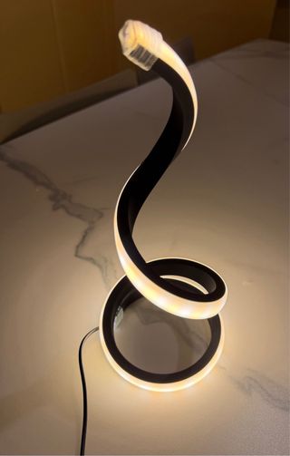 Lampada design spirale bianca e nera