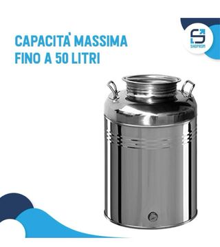 Bidone olio 50 litri predisposto rubinetto