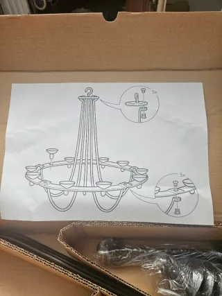 Pack 4 Candelabros IKEA negro metal